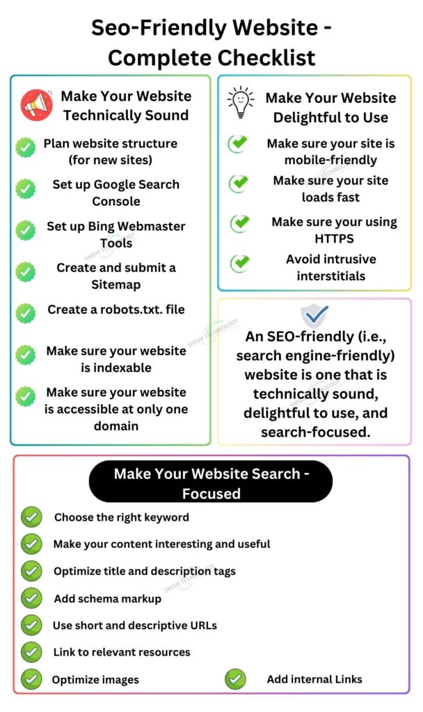 SEO-Friendly Website Design Checklist